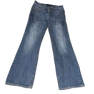 📌 Rock & Republic Rider Men’s 32x32 Bootcut Jeans Medium Wash Flap Pockets